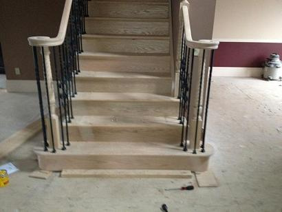 NEW OAK UN-FINISHED STAIRCASE